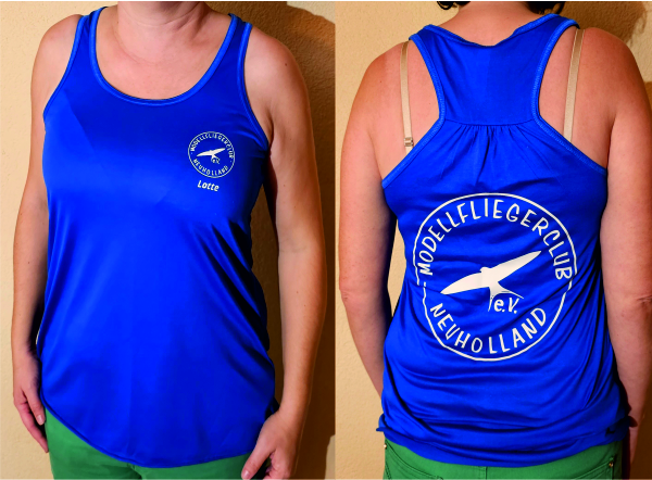 Tank Top mit weißen Flexdruck - 19€