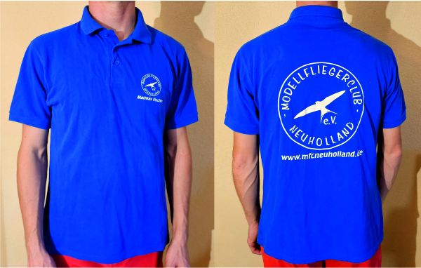 Poloshirt mit weißen Flexdruck - 19€
