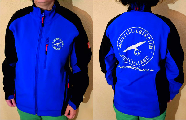Softshell Jacke mit weißen Blockout Soft Flexdruck - bis XL 58€ ab 2XL 63€