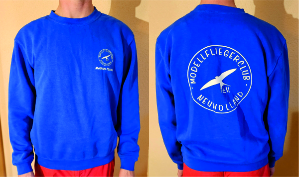 Sweatshirt mit weißen Flexdruck - 30€